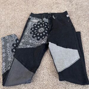 Stylish Black and Gray Women's Jeans